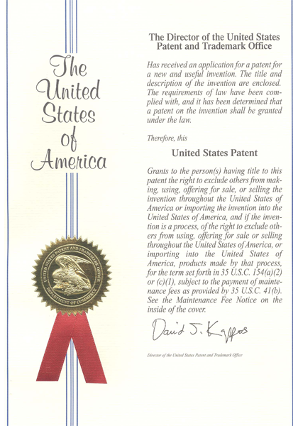 发明专利证书·美国（1）